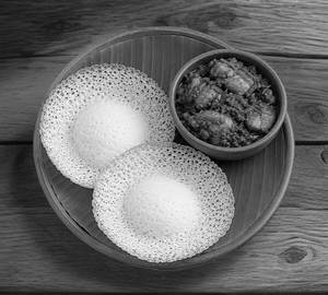 Appam With Chicken Roast