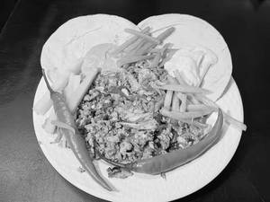Chicken Plate Shawarma With Cool Blue