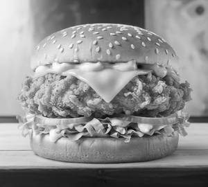 Cheesy chicken crown burger
