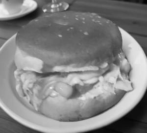 Veg cheese burger spicy