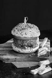 Fried beef burger