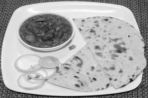 Half Mushroom Curry + 3 Roti