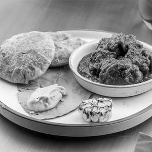 Champaran Mutton, Sattu Paratha, Ole Ki Chutney