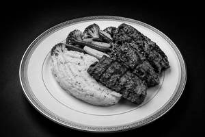 Beaten Steak Garlic Mash