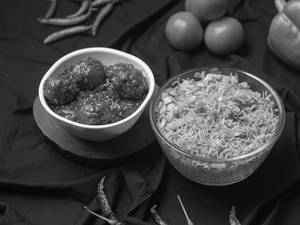 Veg Manchurian With Fried Rice [Combo]