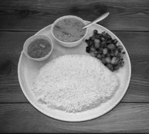 Dal Rice Sabji Achar