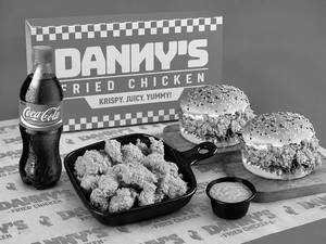 2 Signature Burgers, Chicken Popcorn, 1 Dip & 750 Ml Coke