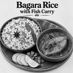 Bagara Rice With  Fish Curry