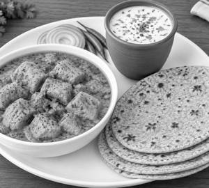 Gatta Ki Sabji With 4 Roti & Namkeen Chach