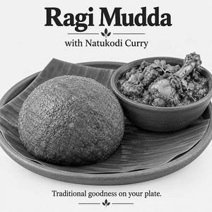 Ragi Mudda With Natu Kodi Pulusu