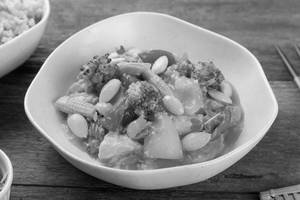 Vegetables In Almond Sauce (Serves 1-2)