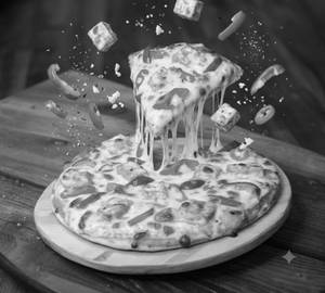 Spicy paneer pizza