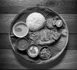 Special katla rice thali