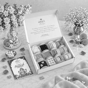Ganesh Chaturthi Spl. Pack Of 6 Medoviks & 12 Macarons