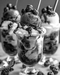 Blue berry sundae