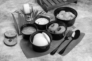 Idli 1 Plates + Medu Wada 1 Plates + Button Idli 1 Plates