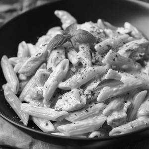 Chicken Penne Pasta In White Sauce