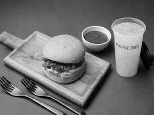 Signature Veg Burger + Classic Vergin Mojito