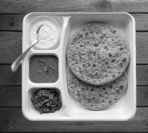 Sattu Paratha Meal (2 Pcs With Curd, Chutney and Pickle)