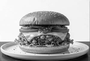 Schezwan Burger  With Cheese