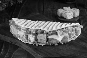 Tandoori Chipotle Paneer Flatbread Sandwich