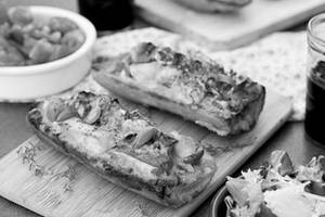 Chicken Pepperonatta Open Sandwich