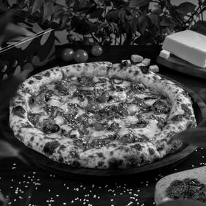 Sourdough Spinach & Cherry Tomatoes with Vegan Cheese Pizza