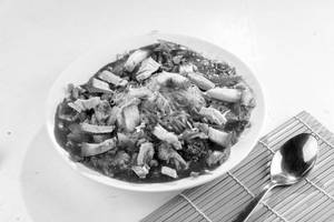 Pork Pan Fried Noodles In Sauce Of Choice