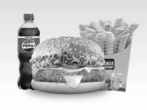 Cheese Chilli Lava Burger + Fries + Coke (Regular)