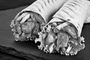 Chicken Rumali Schezwan Shawarma