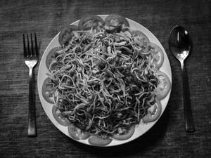 Mushroom Hakka Noodles