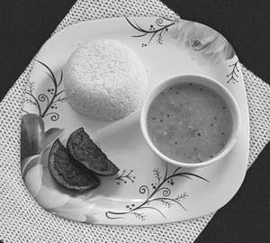 Rice+Dal+ Begun Vaja