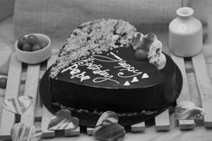 Heart Shaped Choco Butterscotch Cake