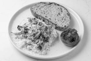 Parmesan Mushroom And Truffled Scramble Eggs