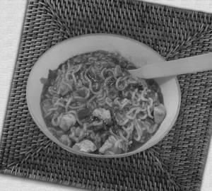 Chicken maggi in butter with veggies