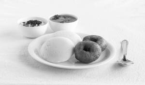 Idli [2]+Vada [1] With sambar
