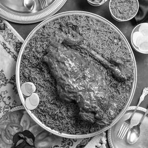 Mutton Raan Kepsa Chilly Rice