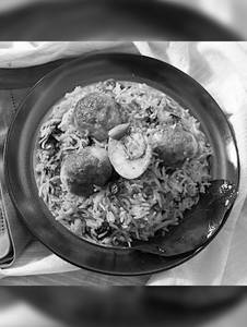 Egg Manchurian Szechuan Biryani