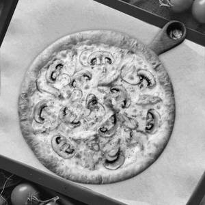 12"  Mushroom Pizza