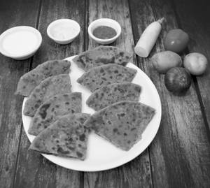 Mix Veg Paratha + Paneer Da Pyaza Paratha + Butter + Pickle + Curds