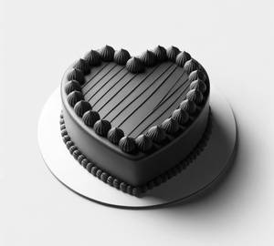 Chocolate Truffle Heart Cake          