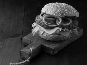 Mutton kebab burger
