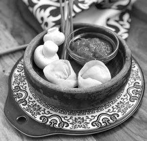 Mushroom Momos (6 Pcs)