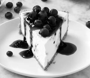 Baked Vanilla Blueberry Cheese Cake 