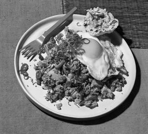 Nasi Goreng With Prawn Chips