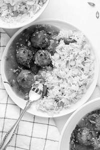 Paneer Fried Rice With Manchurian Gravy