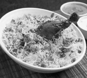 Chicken Dum Biryani Plate