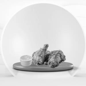 2 pcs crispy chicken with 1 dip
