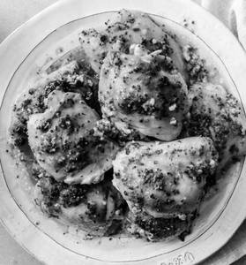 Baked Chicken Leg Coated With Cheese