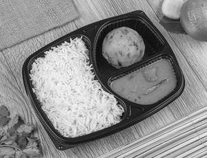 Basmati Rice+moong Dal+alu Bharta Tray